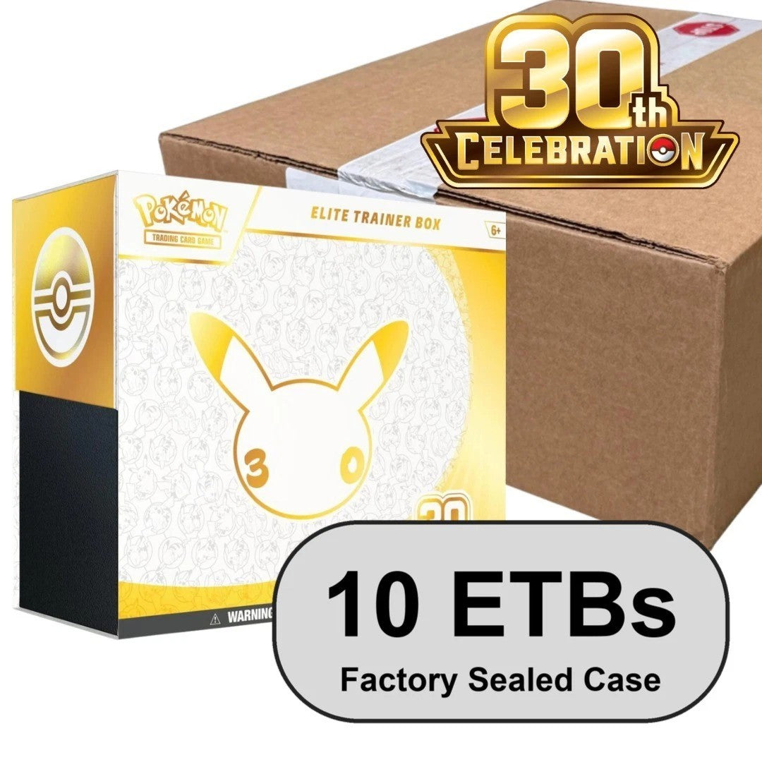Pokemon 30th Celebration Elite Trainer 10 Box Case